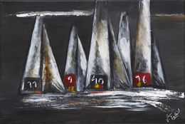 Gemälde, Voile au vent - Monde de la voile, V-Trillard