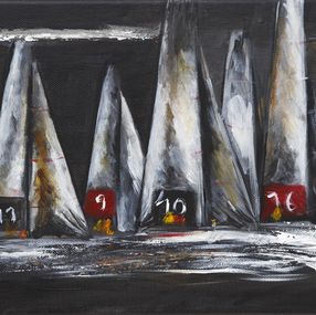 Gemälde, Voile au vent - Monde de la voile, V-Trillard