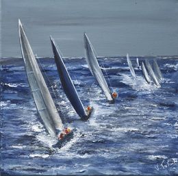 Gemälde, Cap à l'Ouest  - Monde de la voile, V-Trillard