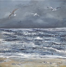 Gemälde, Vol au dessus de l'océan - Paysage marin, V-Trillard