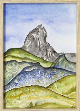 Gemälde, Pays d'Ossau - Paysage stylisé, Christelle Maria
