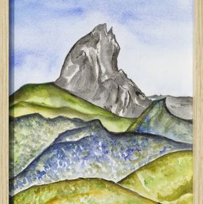 Gemälde, Pays d'Ossau - Paysage stylisé, Christelle Maria