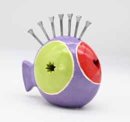 Sculpture, Ty poisson punk violet, Yannick Le Bloas