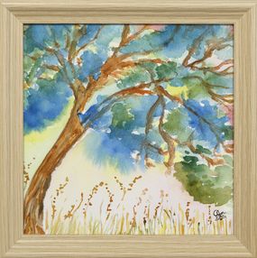 Gemälde, A l'ombre - Paysage stylisé, Christelle Maria