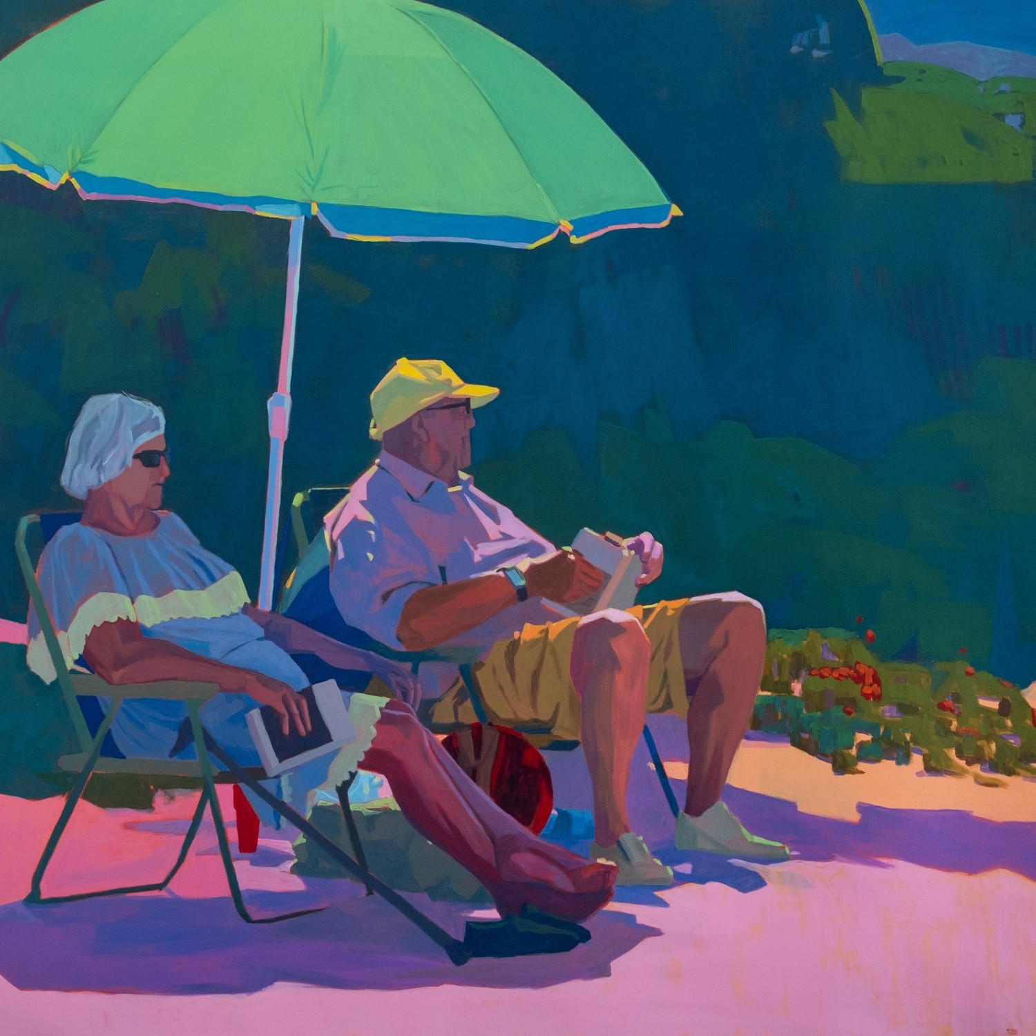 Tim Blandin, Seniors looking at the beach Tim Blandin, Seniors looking at the beach