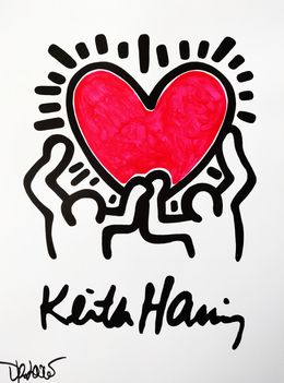 Painting, Big love (a tribute to K. Haring), Dr. Love