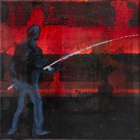 Peinture, Pêcheur du soir APT-24 - Silhouette stylisée, Aléxandre LI Suntta