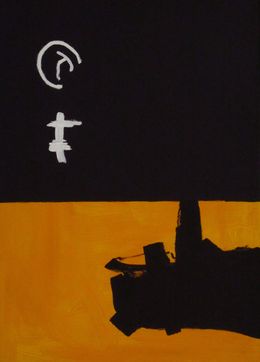 Peinture, Noir et doré, Rafael Ruz