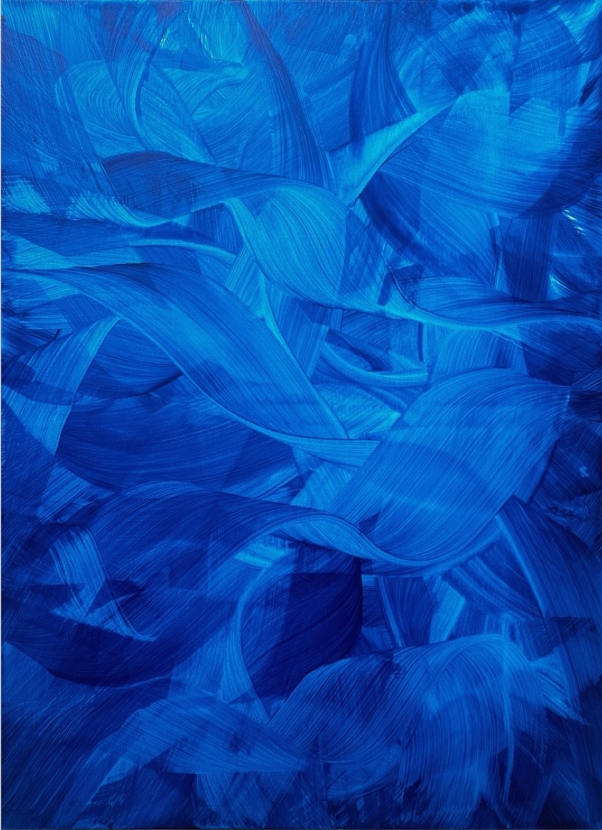 Anaïs LF, Abysses - N°2 - Blue abstrat art - Collection waves Anaïs LF, Abysses - N°2 - Blue abstrat art - Collection waves