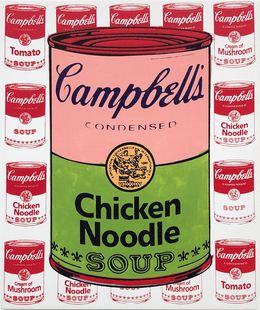 Édition, Campbells Chicken Noodle Soup (hand embellished canvas), Steve Kaufman