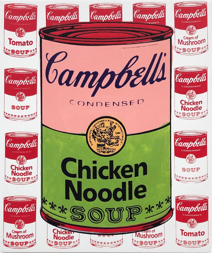 Steve Kaufman, Campbells Chicken Noodle Soup (hand embellished canvas) Steve Kaufman, Campbells Chicken Noodle Soup (hand embellished canvas)