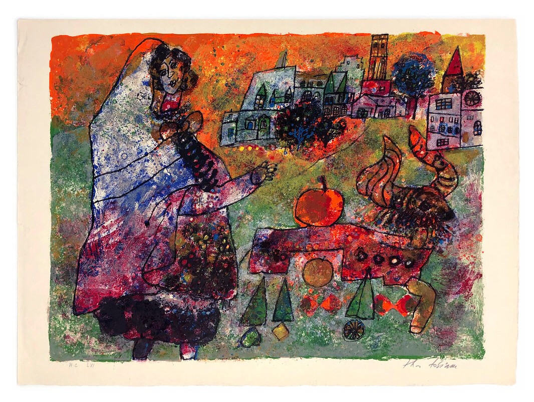Théo Tobiasse, Untitled, from The Song of Songs of King Solomon (hand signed lithograph) Théo Tobiasse, Untitled, from The Song of Songs of King Solomon (hand signed lithograph)