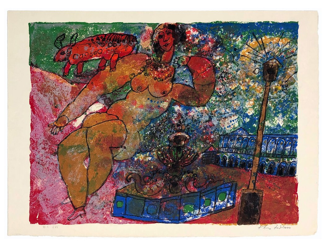 Théo Tobiasse, Untitled, from The Song of Songs of King Solomon (hand signed lithograph) Théo Tobiasse, Untitled, from The Song of Songs of King Solomon (hand signed lithograph)