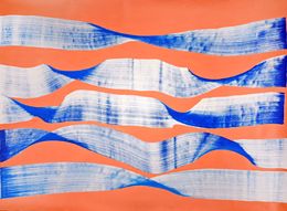 Painting, Algorithmic waves, Sumit Mehndiratta