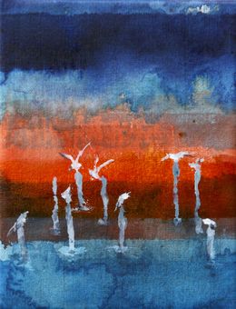 Peinture, En Vendée 054 APT-24 - Paysage abstrait stylisée, Aléxandre LI Suntta