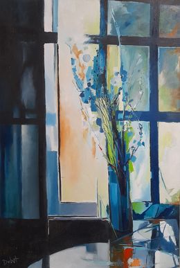 Painting, Bouquet bleu, Céline Dabot