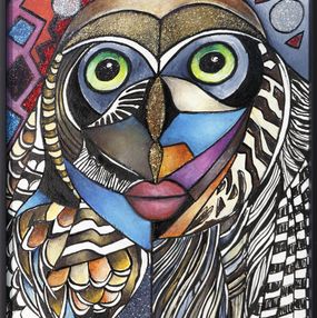 Painting, Halona - Territoires habités, relation homme animal, Isaure