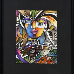 Peinture, Oza - Territoires habités, relation homme animal, Isaure