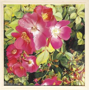 Gemälde, Eglantines de mon jardin - Série Florale, Michèle Duretête-Brodel