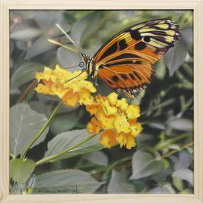 Gemälde, Papillon 2 - Série insectes réalistes, Michèle Duretête-Brodel