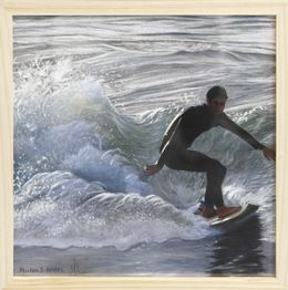 Painting, Vive le surf - Série surfeur, Michèle Duretête-Brodel