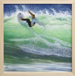 Painting, Nouvelle vague - Série surfeur, Michèle Duretête-Brodel