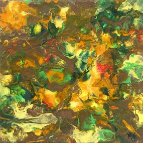 Gemälde, Embrasement N°1 - Acrylique pouring, Marc Ivart dit MIV