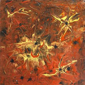 Gemälde, Constellation - Acrylique pouring, Marc Ivart dit MIV