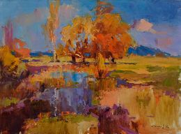 Gemälde, Scarlet Autumn, Alexander Shandor