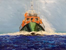 Gemälde, Sauveteur en mer en Bretagne, Frank De Blok