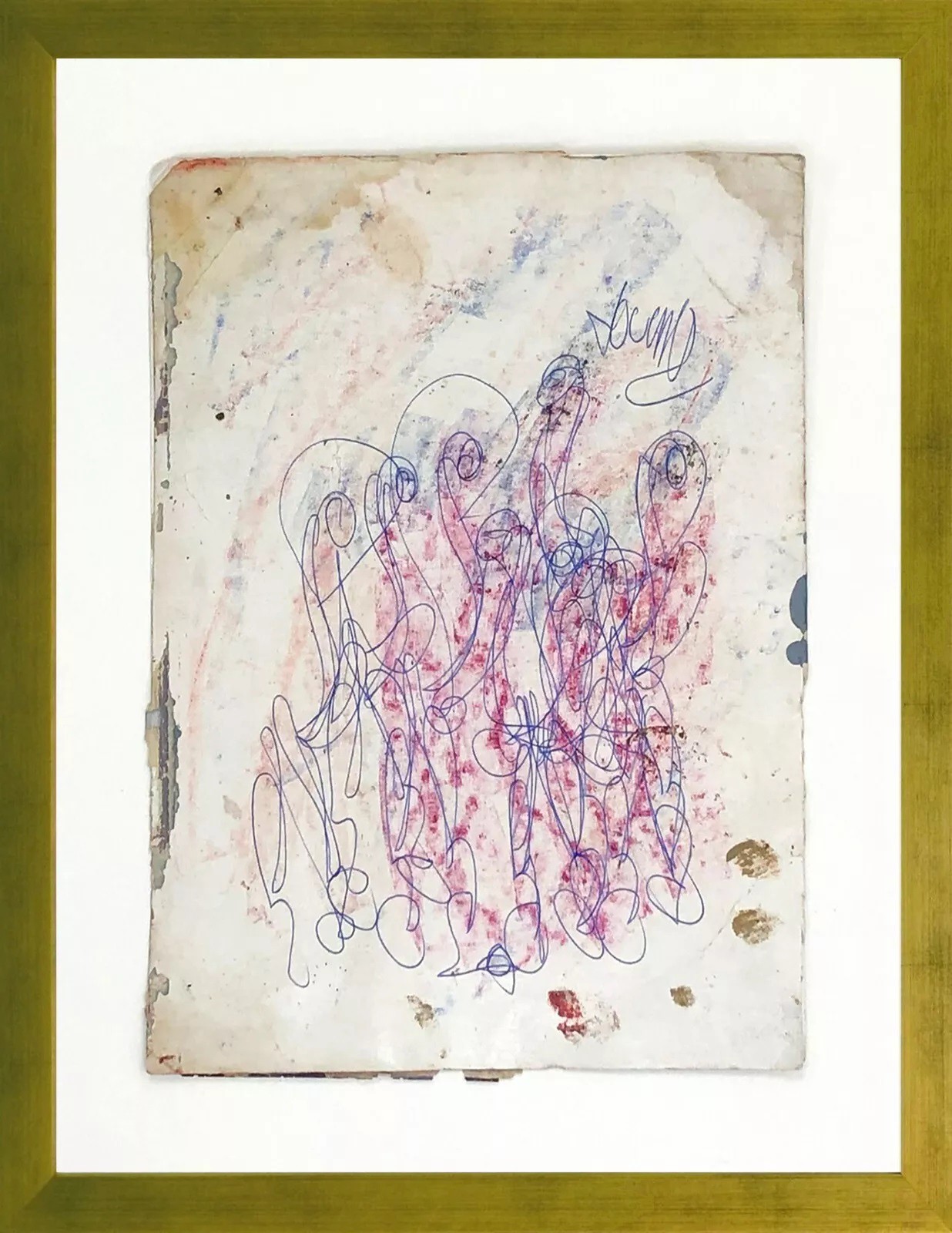 Purvis Young, Congregation (original mixed media on paper) Purvis Young, Congregation (original mixed media on paper)
