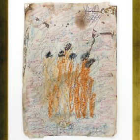 Zeichnungen, Gathering (original mixed media on paper), Purvis Young