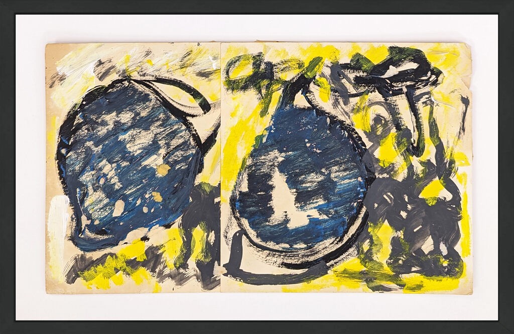 Purvis Young, Twins (original mixed media on paper) Purvis Young, Twins (original mixed media on paper)