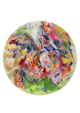 Painting, Bison Kampf, Nicole Leidenfrost
