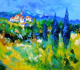 Painting, Village in Provence, Pol Ledent