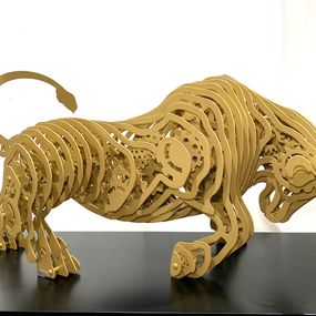 Sculpture, Bull gold LMBO, Jean François Piecourt
