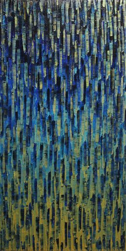 Gemälde, Matrice or bleue, Jonathan Pradillon