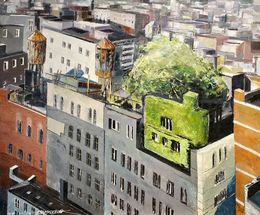 Painting, Roof-garden Manhattan, Frank De Blok