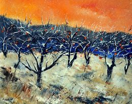 Peinture, Apple trees in early winter, Pol Ledent