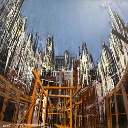 Peinture, Chantier dans une Ville Gothique, Frank De Blok