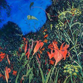 Gemälde, Evening Garden Lily and Fennel, Katie Brent