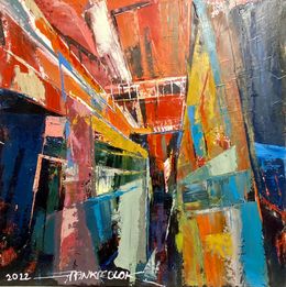 Peinture, Frankcolor 2022 - Zone Industrielle en rouge, Frank De Blok