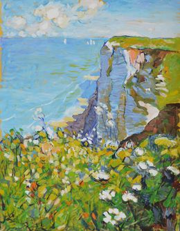 Peinture, En haut des falaises de Dieppe, Patrick Marie