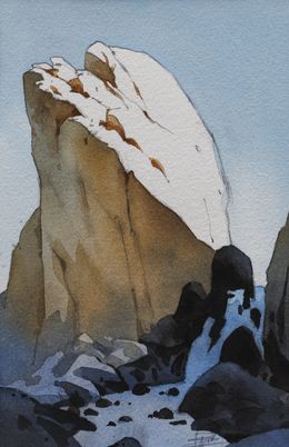 Gemälde, Apprendre à être seul - Paysage de rochers, Franck Perrot