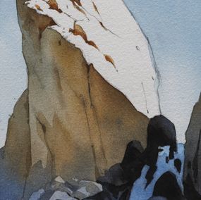 Peinture, Apprendre à être seul - Paysage de rochers, Franck Perrot