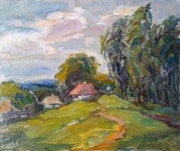 Gemälde, Village view, Kovalenko Ivan