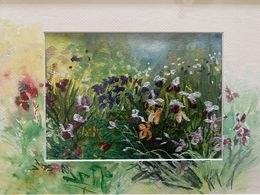 Gemälde, Monet's iris, Ann Dunbar