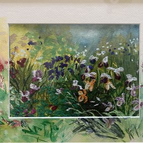 Gemälde, Monet's iris, Ann Dunbar