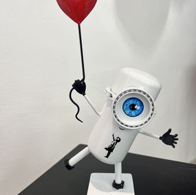 Sculpture, Minion Banksy Coeur en relief, Vincent Duchêne