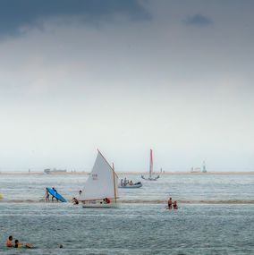 Photography, Trois paddles et trois voiliers, Pierre Moreau